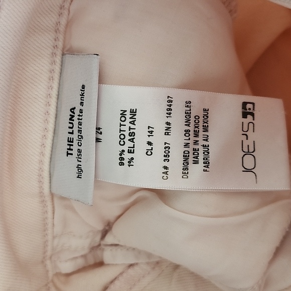 🌼 NWT Joe's 'The Luna' high rise cigarette ankle jeans in rose smoke - Picture 7 of 7